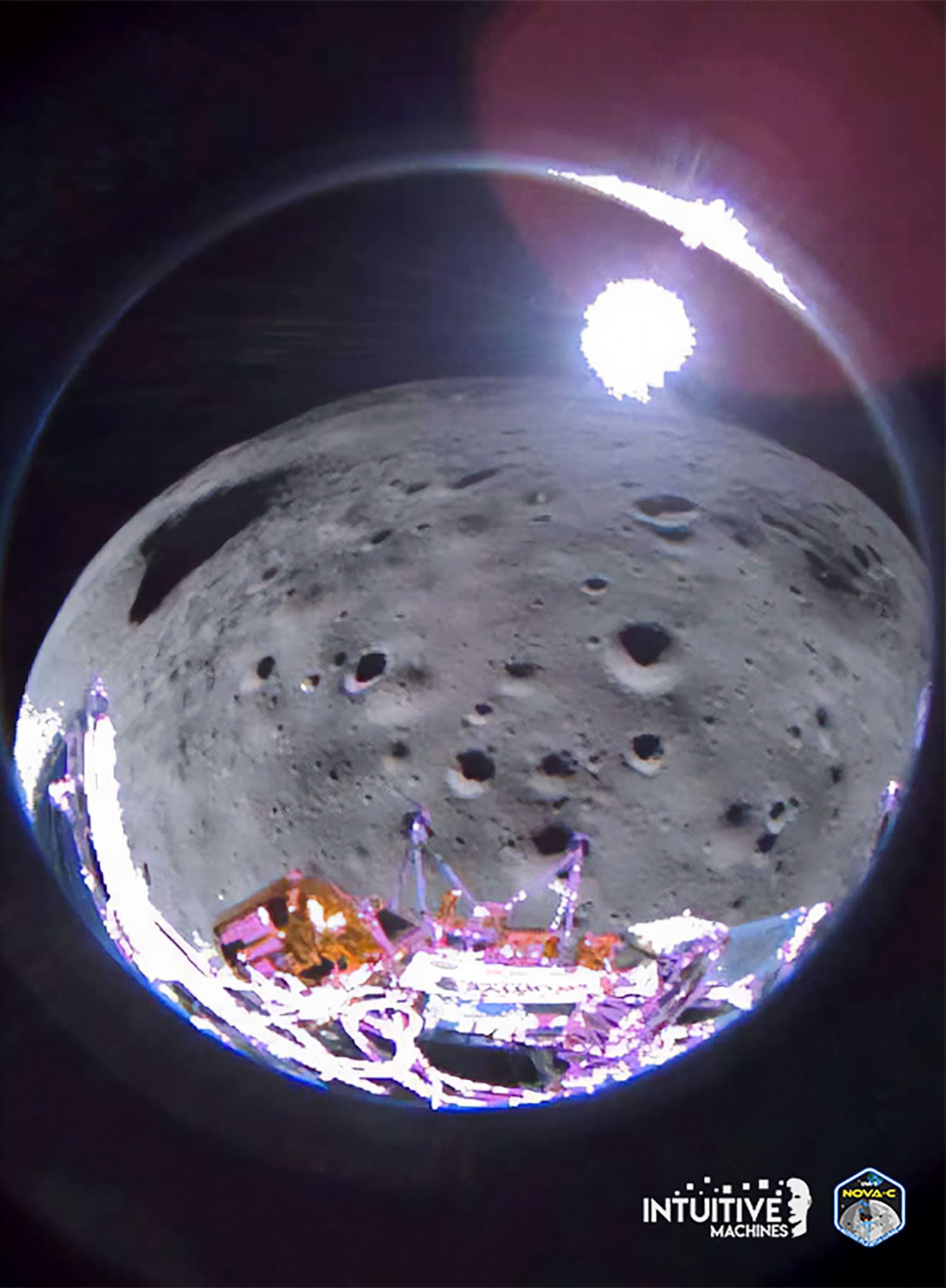 Civilian lunar lander sends back first photos of moon landing Wota News